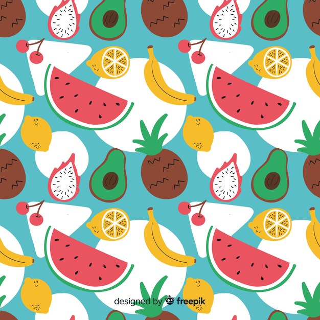 Estampado de frutas tropicales