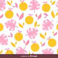 Vector gratuito estampado de frutas tropicales