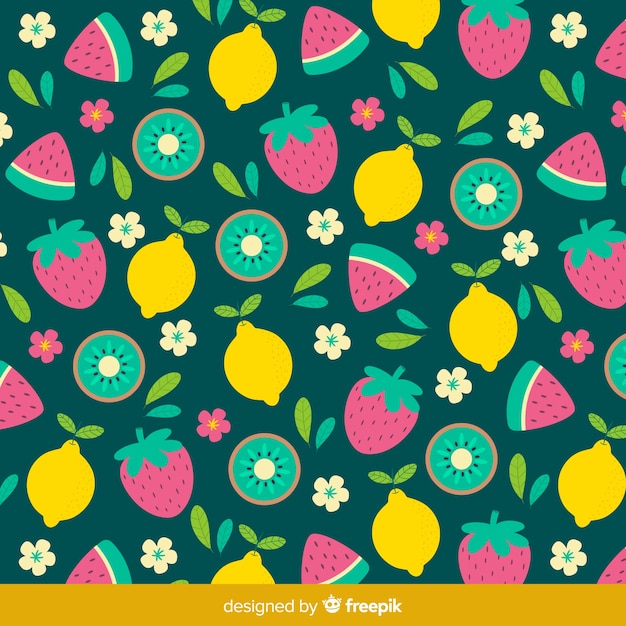 Estampado de frutas tropicales