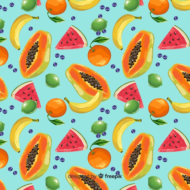 Estampado de frutas tropicales