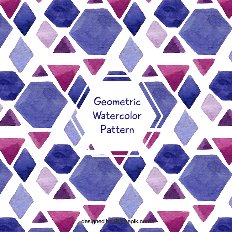 Vector gratuito estampado geométrico en acuarela