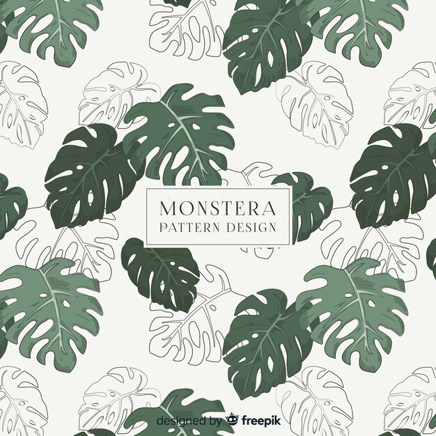 Estampado de hojas de monstera