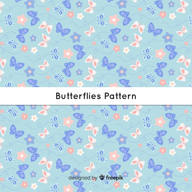 Vector gratuito estampado de mariposas