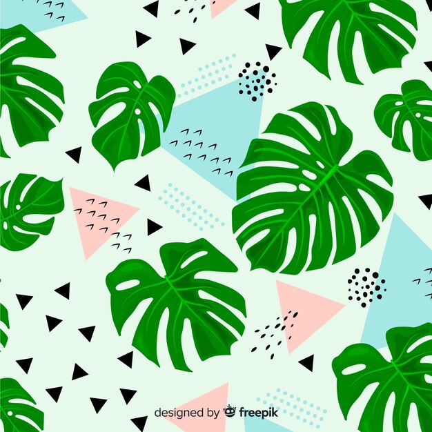 Estampado de planta monstera