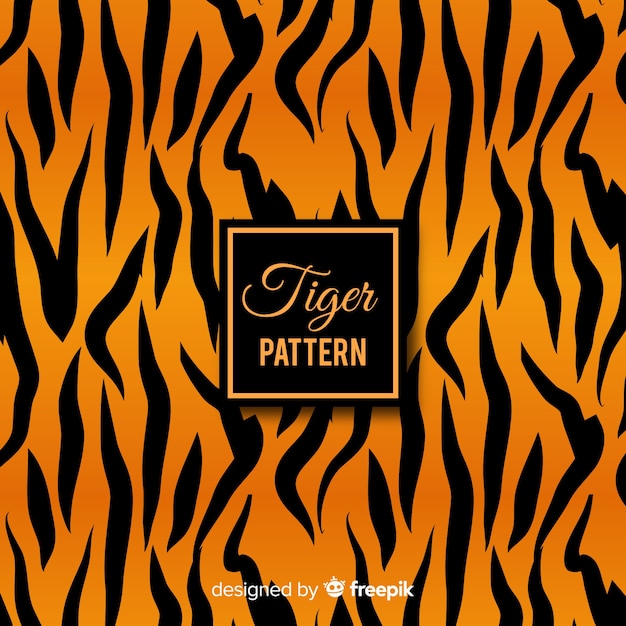 Vector gratuito estampado de rayas de tigre