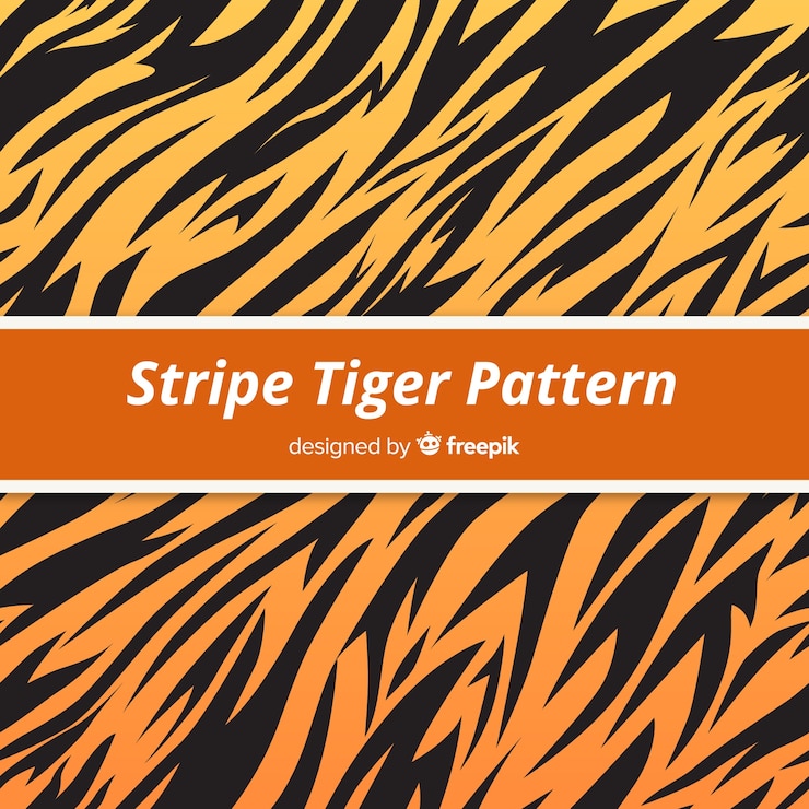 Vector gratuito estampado de rayas de tigre