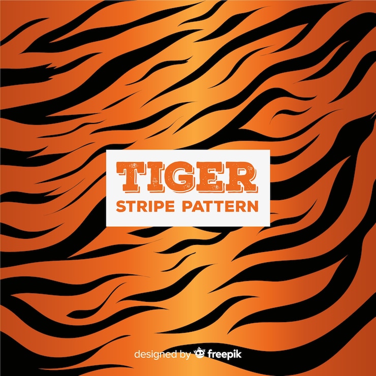 Vector gratuito estampado de rayas de tigre