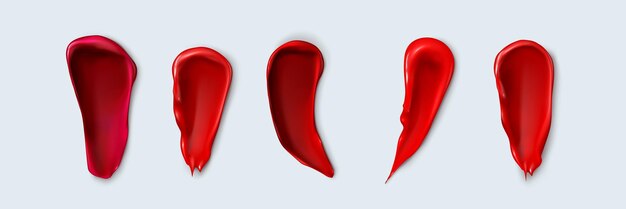Estampado de textura de lápiz labial de brillo rojo y rosa