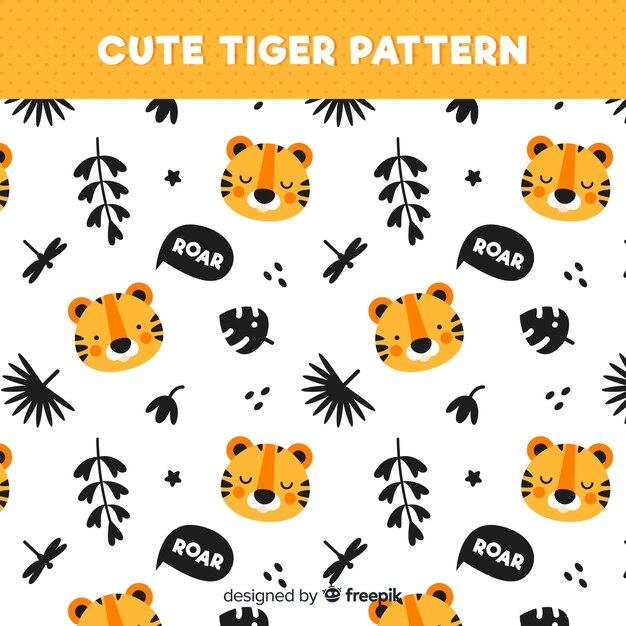 Estampado de tigre adorable