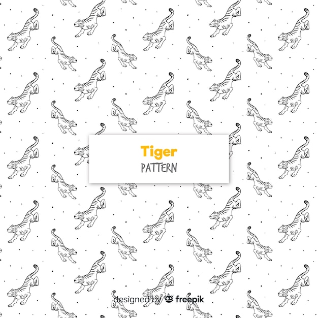 Vector gratuito estampado de tigre