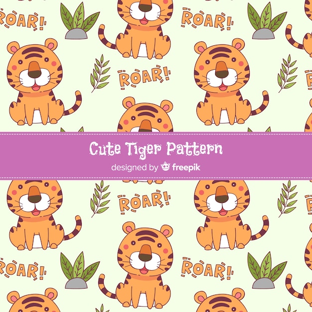 Estampado de tigres adorables