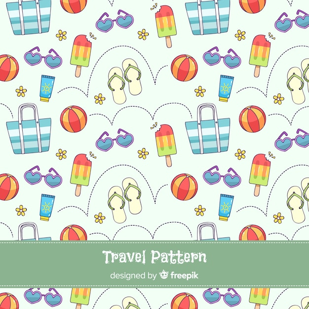 Estampado de viaje con líneas a trazos