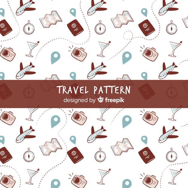Estampado de viaje con líneas a trazos