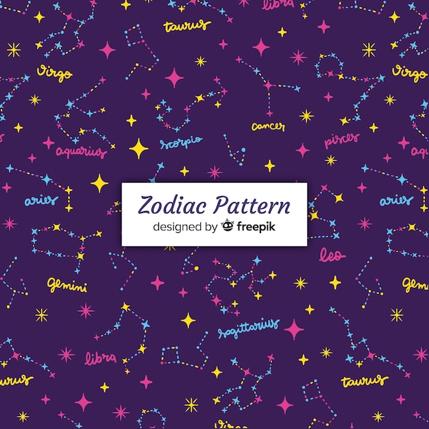 Vector gratuito estampado del zodiaco