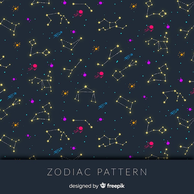 Vector gratuito estampado del zodiaco