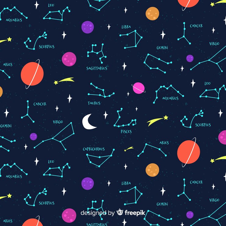 Vector gratuito estampado del zodiaco