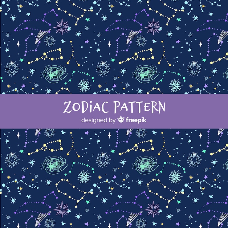 Vector gratuito estampado del zodiaco