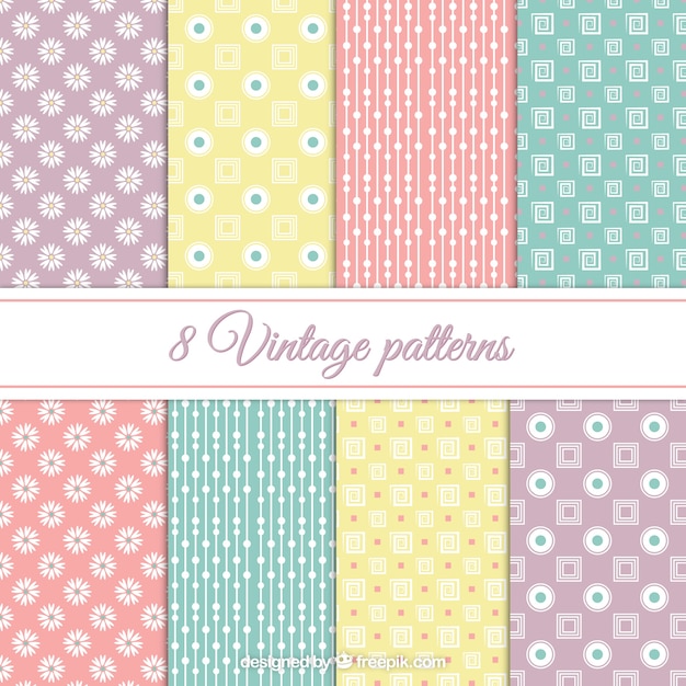 Estampados vintage en colores pastel
