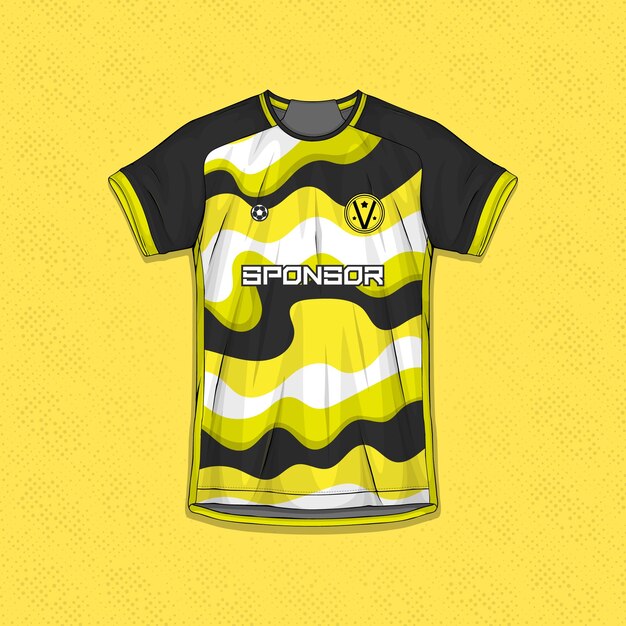 Estampillas de camisetas de fútbol profesional con texturas de camiseta atlética personalizables