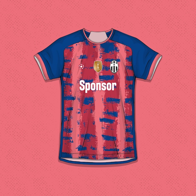 Estampillas de camisetas de fútbol profesional con texturas de camiseta atlética personalizables