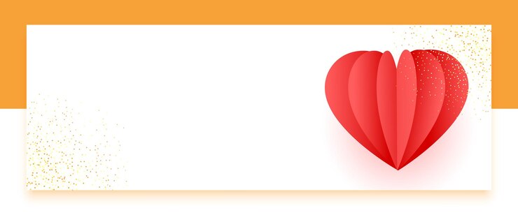 Vector gratuito estandarte de corazón de amor creativo para la víspera del día de san valentín