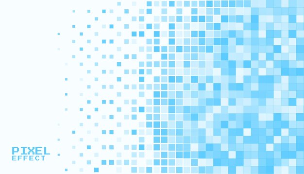 estandarte de efecto de píxel punteado azul abstracto en textura de mosaico