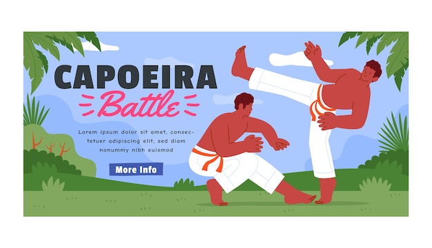 Vector gratuito estandarte horizontal de la capoeira