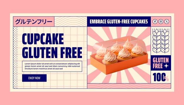 Estandarte horizontal sin gluten