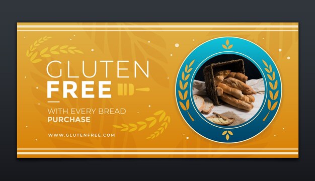 Estandarte horizontal sin gluten