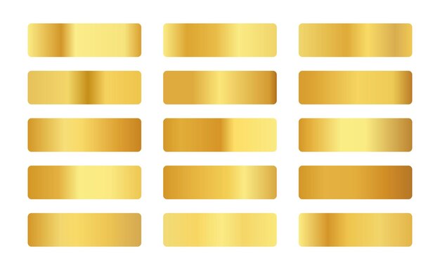 estandarte de paleta de colores dorados abstractos en conjunto