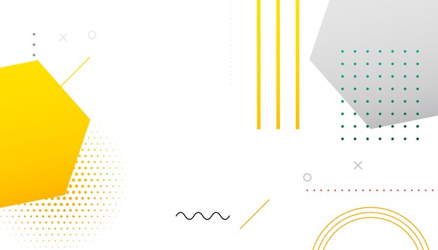 y estandarte de patrón de Memphis minimalista y abstracto con puntos de medio tono