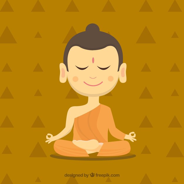 Estatua de budha en estilo hecho a mano