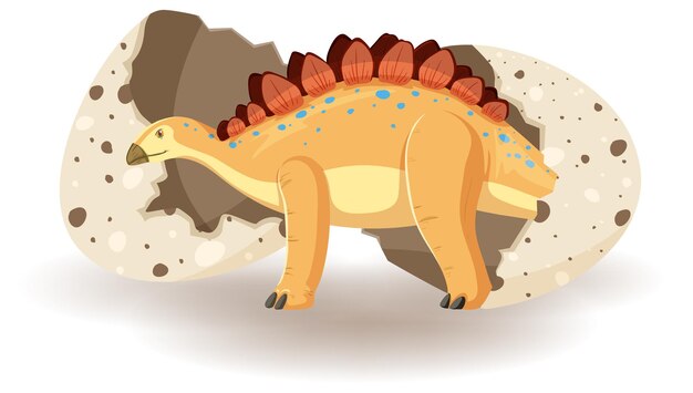 Estegosaurio saliendo del huevo