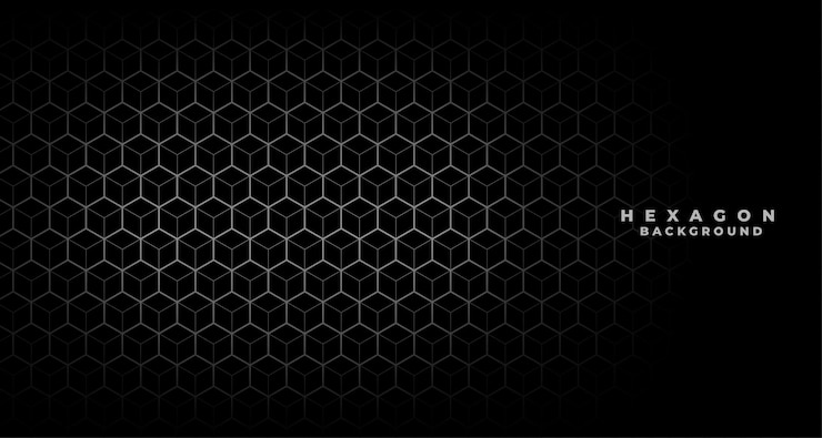 Vector gratuito estilo 3d patrón de estructura hexagonal geométrica vector de fondo oscuro