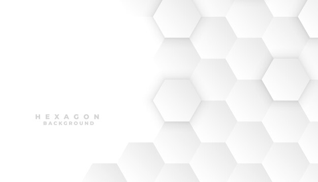 Estilo 3D patrón hexagonal moderno fondo blanco para negocios fondo vectorial