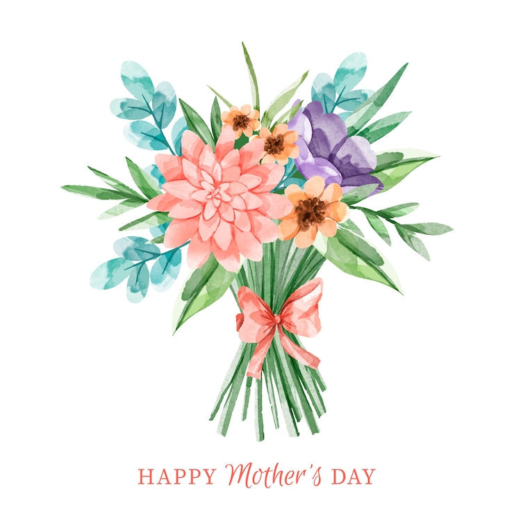 Vector gratuito estilo acuarela del día de la madre