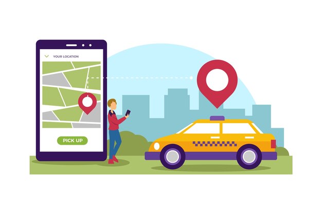 Estilo de la aplicación de servicio de taxi