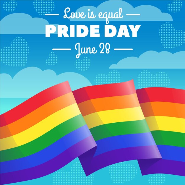 Estilo de la bandera del día del orgullo