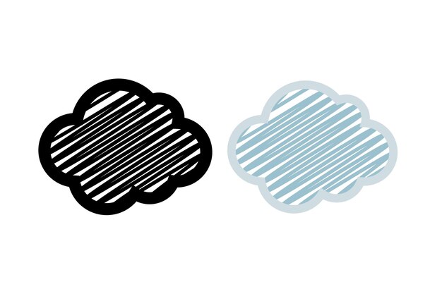 Estilo del boceto de la nube