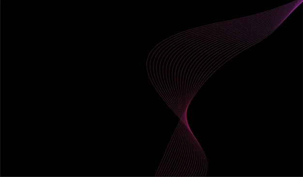 Estilo de color minimalista degradado de línea de onda