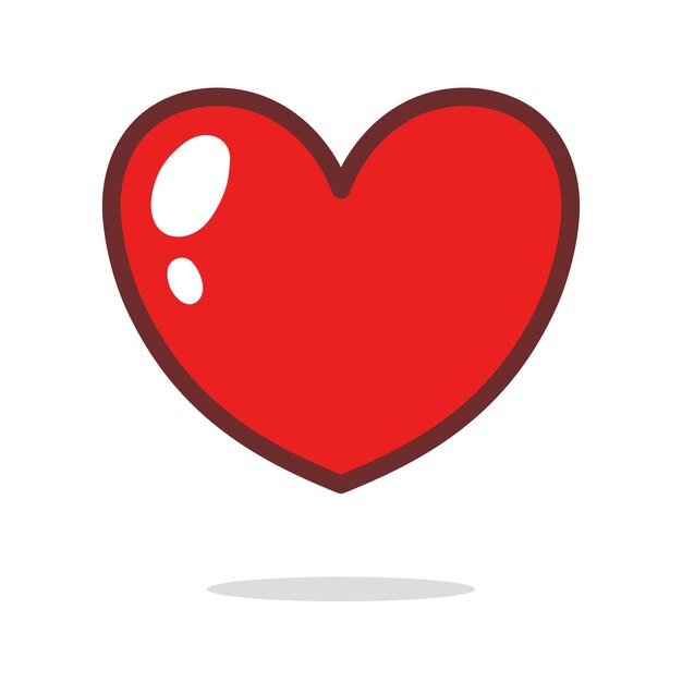 Estilo de contorno lleno de corazón