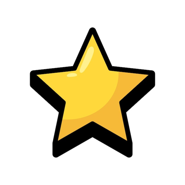 Estilo de contorno relleno de estrella 3D