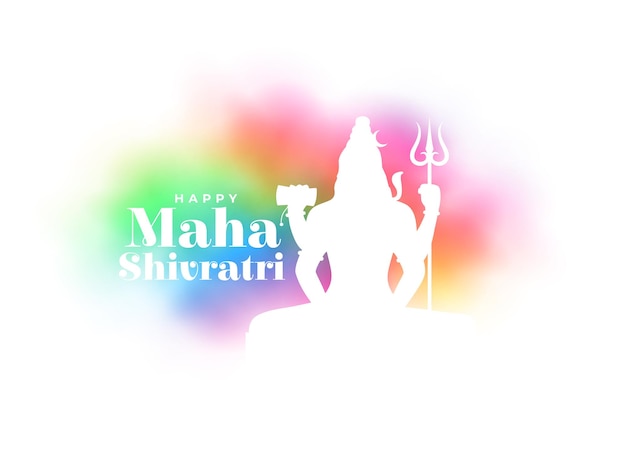 Vector gratuito estilo de corte de papel feliz maha shivratri diseño de fondo religioso