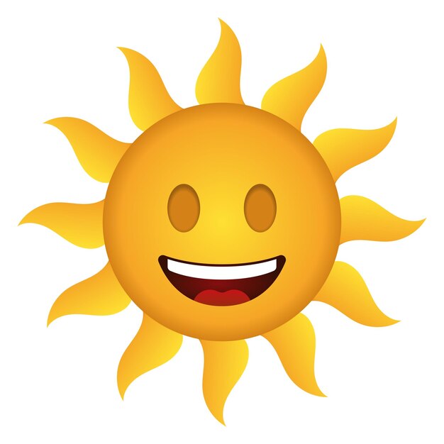Estilo de degradado de sol de carita sonriente