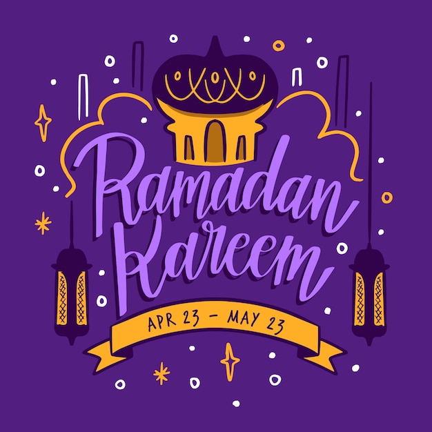 Estilo dibujado a mano ramadan kareem