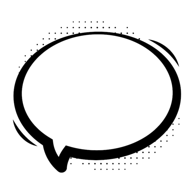 Vector gratuito el estilo de dibujos animados de la burbuja del mensaje oval