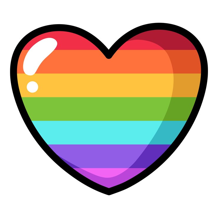 Vector gratuito estilo de dibujos animados de corazón de orgullo