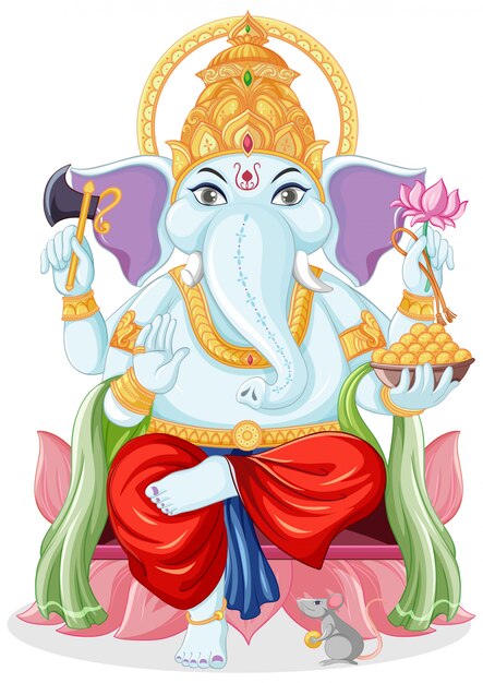 Estilo de dibujos animados de Lord Ganesha