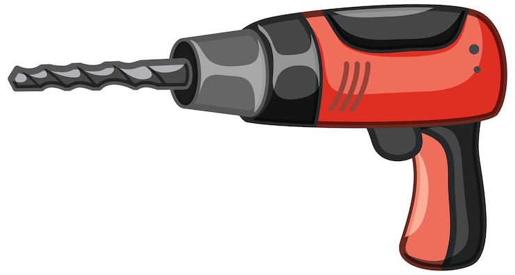 Vector gratuito estilo de dibujos animados de la máquina de perforación