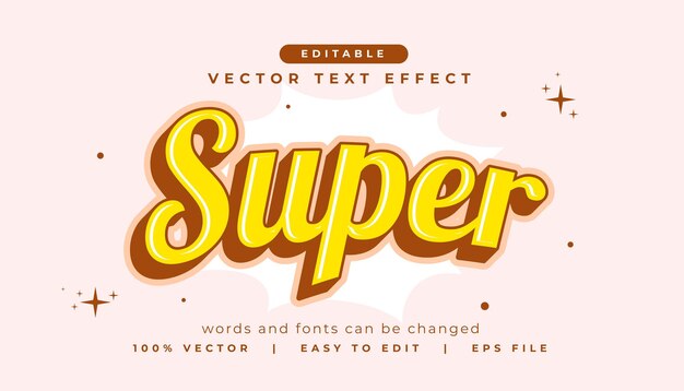 estilo de efecto de texto de super letras doradas